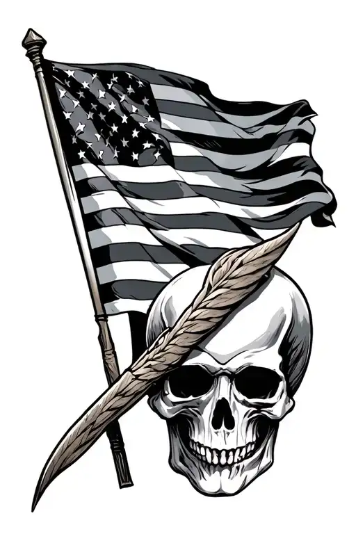 Skull And A Flag And The Almo