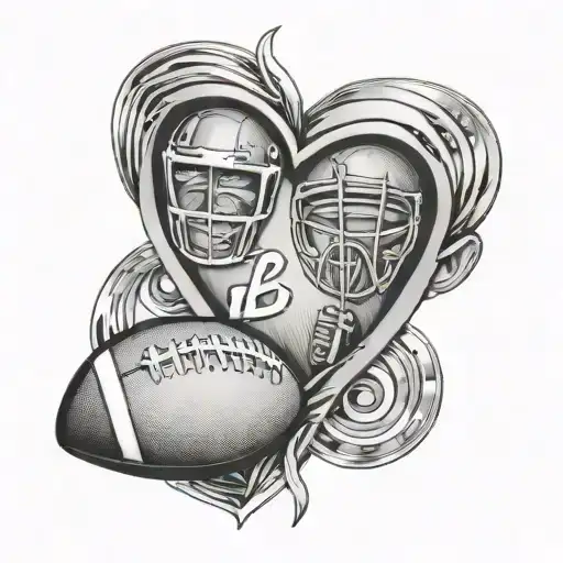Football And Heart Beat