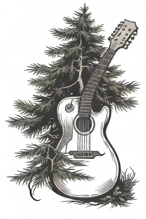 Evergreen Tree Guitar