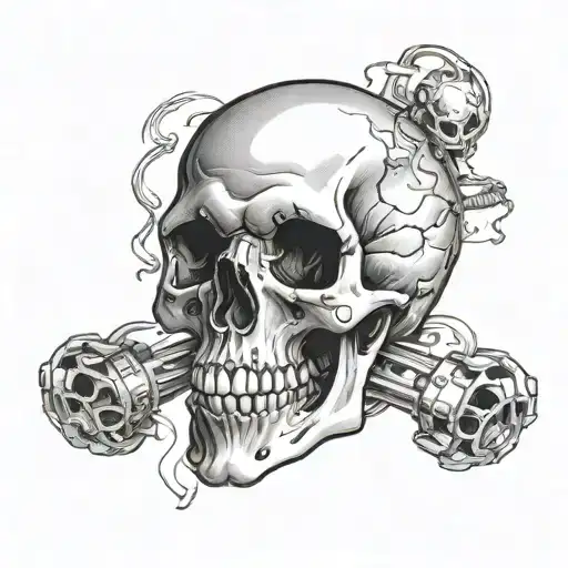 Skull And Massive Fear Full Tattot