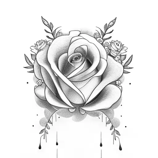 Lettering Spelling Rosie With Flowers Around It