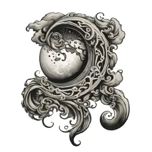 Dissolving Crescent Moon