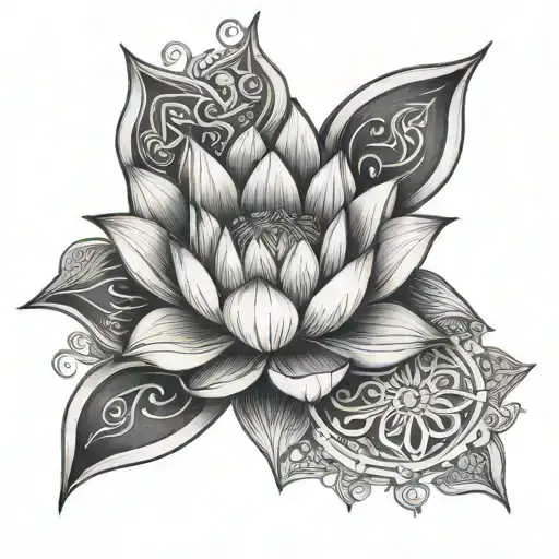 Lotus With Triquetra Inside