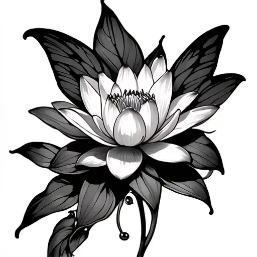 Butterfly Lotus Lily Hand