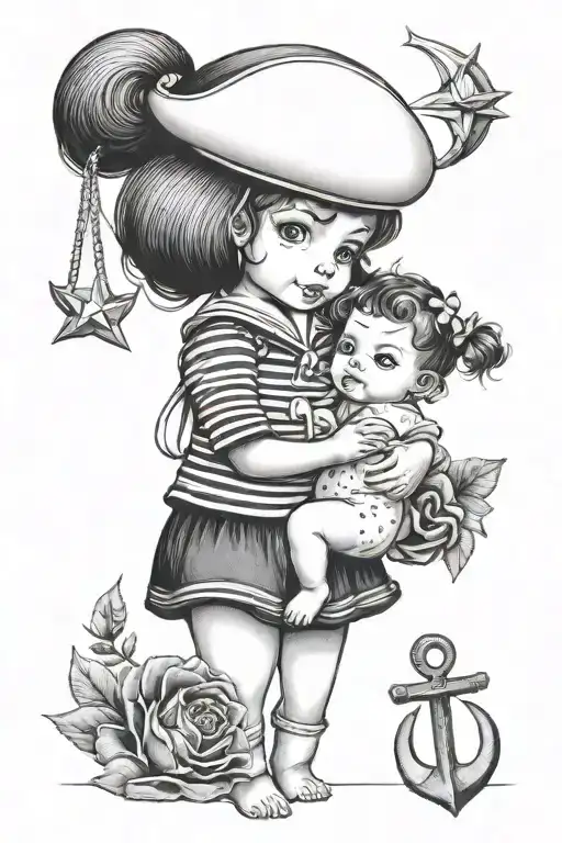 Sailor And Baby Girl