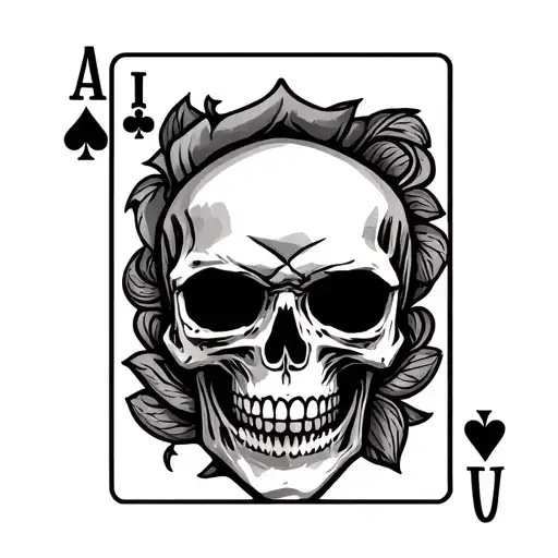 Blackjack Cards With Skull