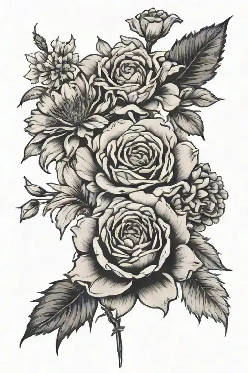 Daisy Rose And Carnation Bouquet