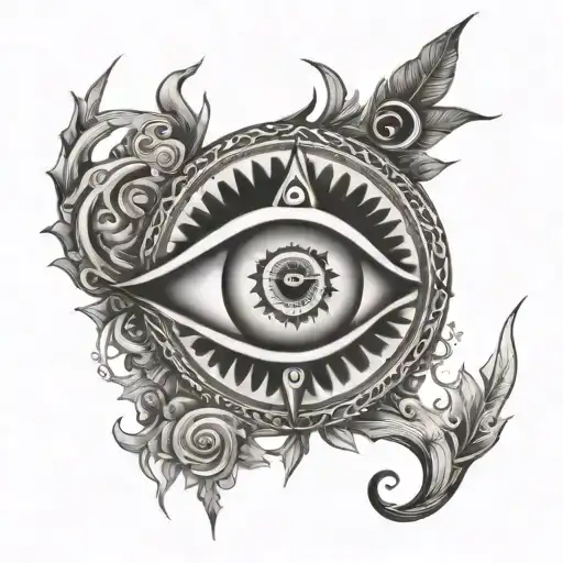 Incorporate A Drawing Of Shiva's Third Eye With A Hidden Love Symbol In A Unique Way