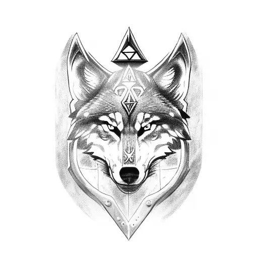 Hylian Sheild And Wolf