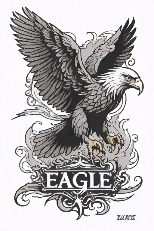 Eagle Dark Lettering Anime