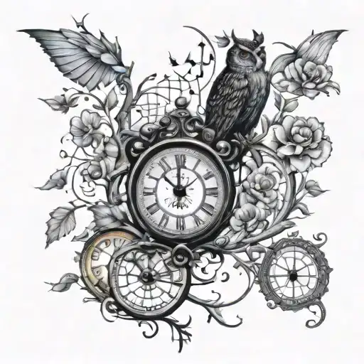 Tree Backgrounds Path Moon Clock Boot Book Owl Snake Flower Compass Night