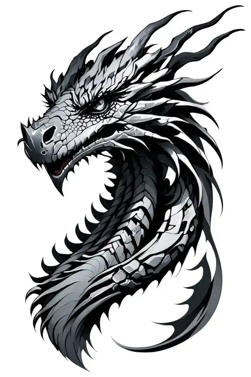 Biomechanic Head Of Dragon