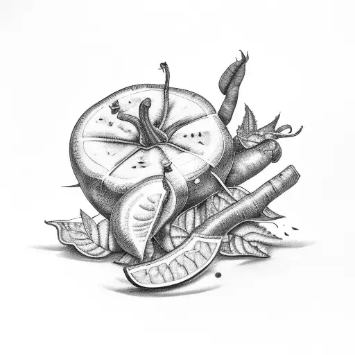 Plant Motif Tobacco And Sweet Potato