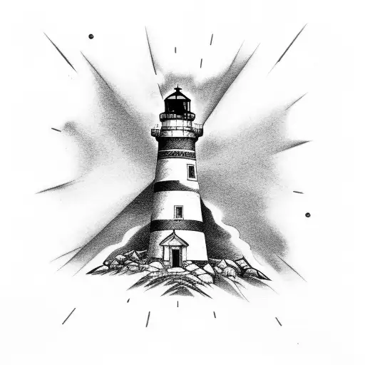 A Lighthouse Shining A Path