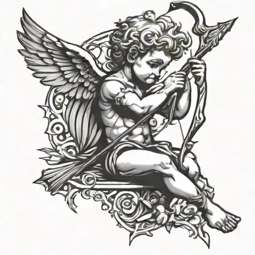 Dead Cupid Shooting Arrow