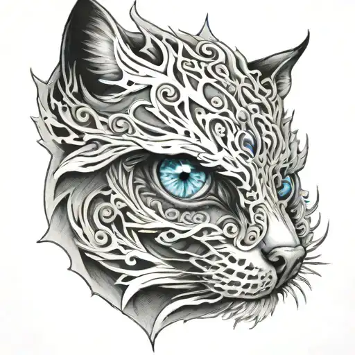 Frost Around 2 Different Colored Eyes Staring