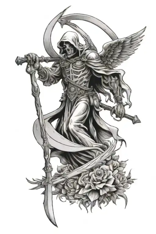 Angel Of Death With Scythe