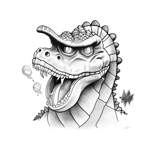 Barney The Dinosaur As A Rock Star