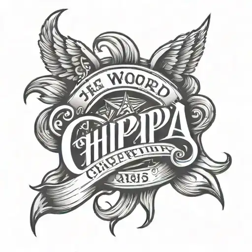 The Word Chippa On Forearm Gangtsa Font