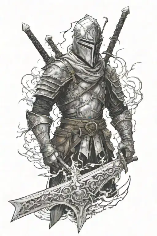 Design A Sleeve Tattoo Featuring Enemies From Dark Souls And Bloodborne Games