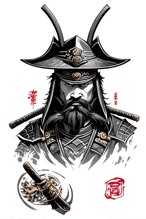 Samurai And Sowrd Crosed