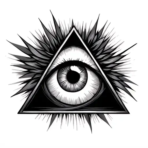 Evil Eye Inside Triangle