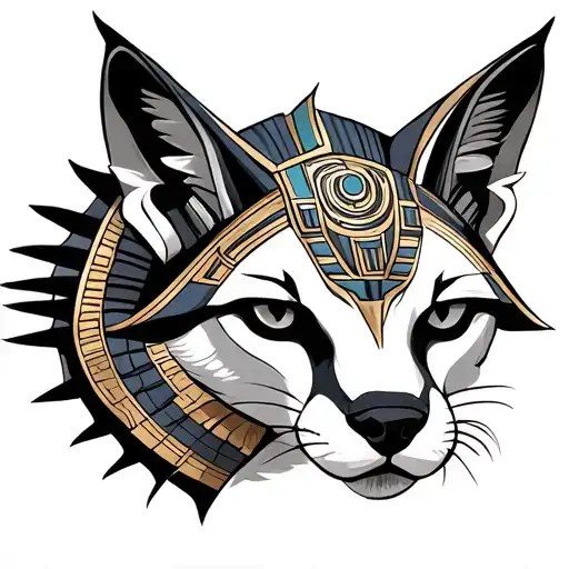 Egyptian Jackal Form Intertwined With Dopamine