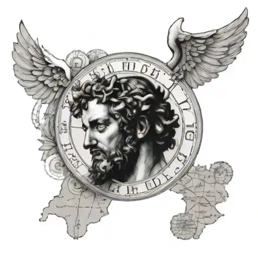 Angel And Map Of Sardinia