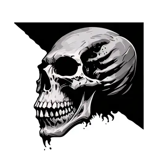 Scarib With Skull On Back