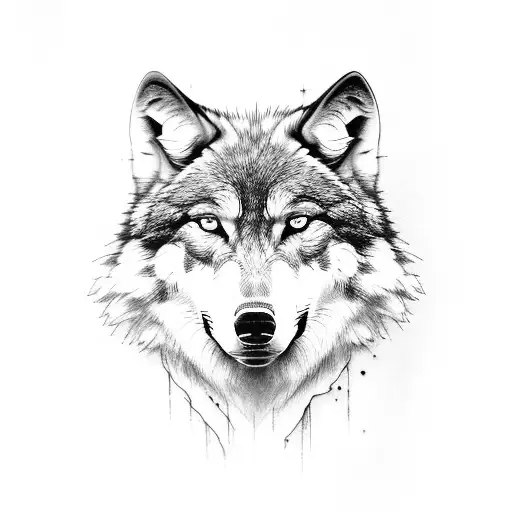 Family With Wolf And Rose