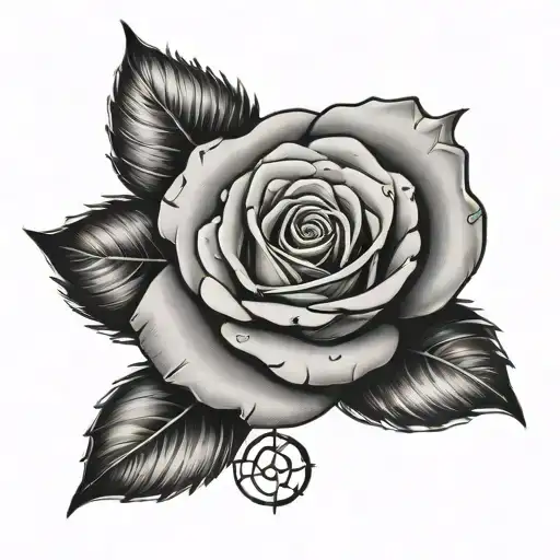 Tanisha Tattoo With Stars In Between And A Rose On The Bottom