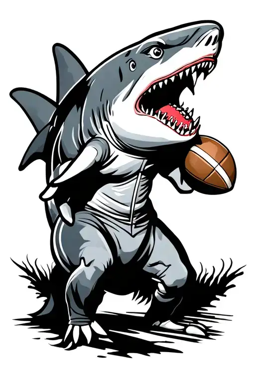 Football Shark And Hog