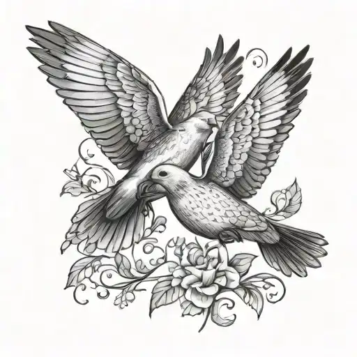 Two Turtle Doves Flying Forever And A Day
