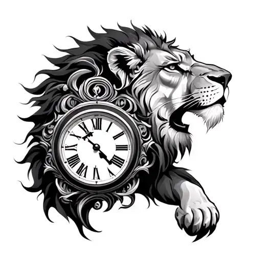Clock And Lion Sleeve