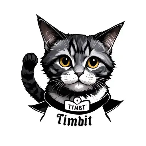 Cat With His Name Timbit