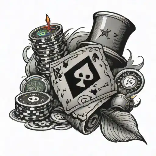 Quit Gambling Themed Tattoo Design Inspired