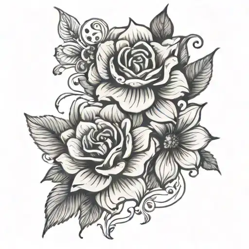 Two Daughters Floral Cute