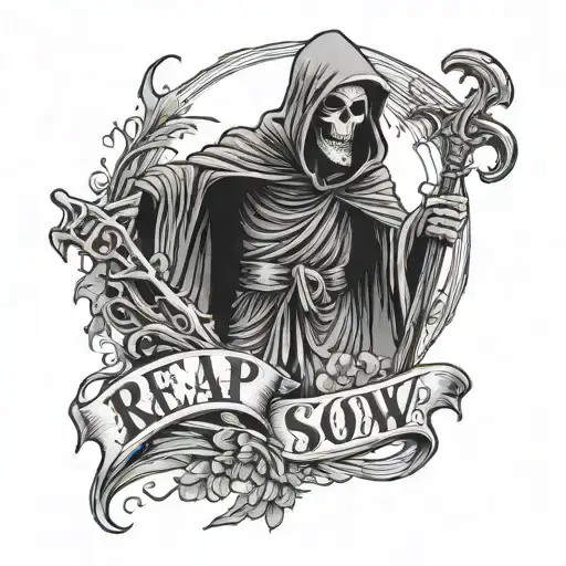 Grim Reaper Saying You Reap What You Sow