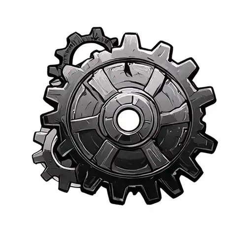 Gears As A Background Black And White