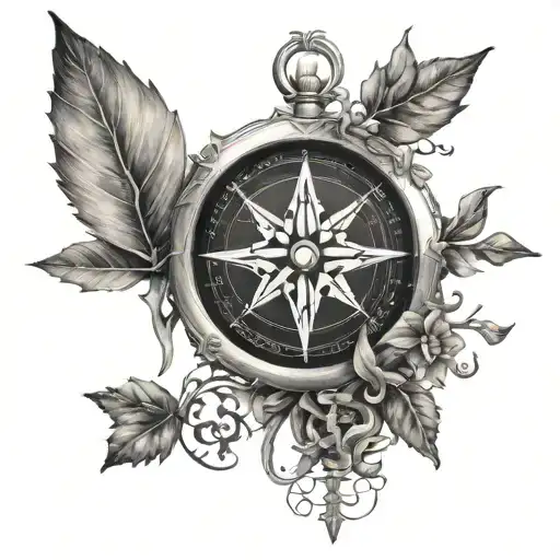 Mysterious Plants Growing Into A Compass With Norse Runes