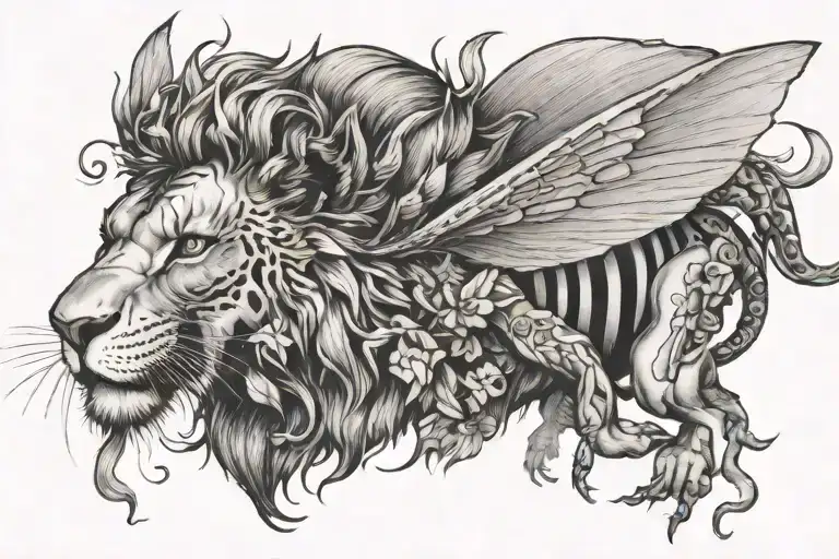 A Creature That Half Lion Half Bee