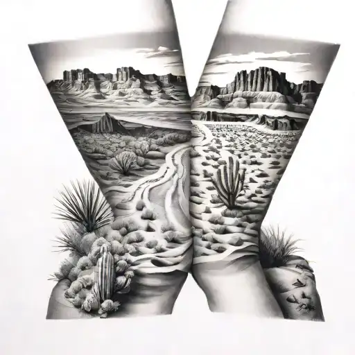 Realism Desert Scene Forearm