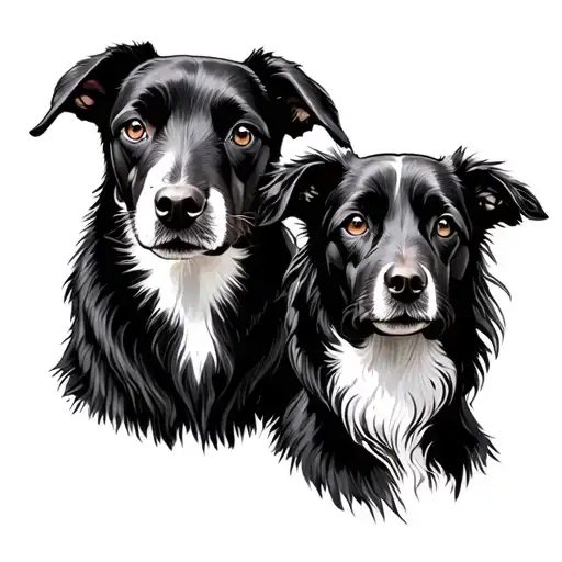 Black Sheep And Black Dog Friend