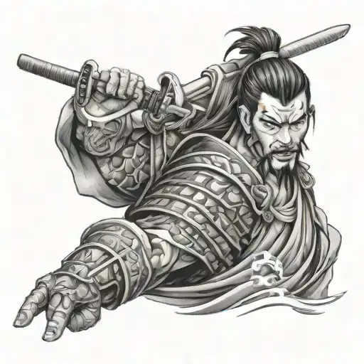 Japanese Samurai Warrior Fore Arm Sleeve