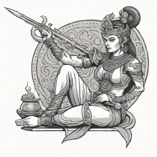 Persien Kink Female Warrior Meditating