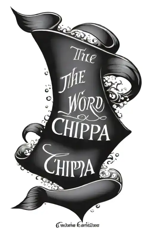 The Word Chippa On Forearm Gangtsa Font