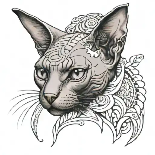 Cat Sphynx Cat Head