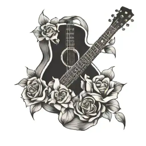 Guitar And Flower