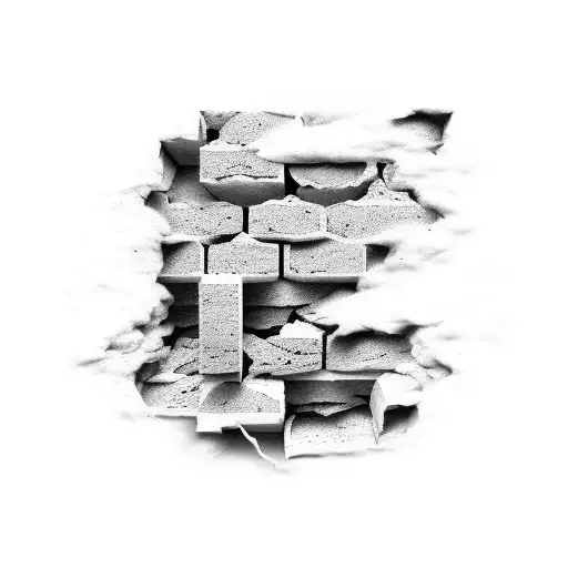 The Word Mississippi Breaking Through A Brick Wall