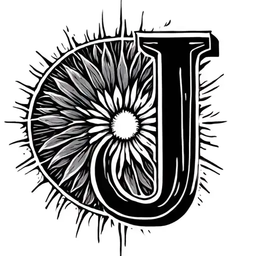 Unconditional Love Symbol With Letter J